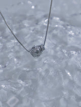 metal heart ball necklace