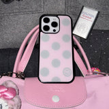 L ドット. (pinkgray) グラスバンパーiPhoneケース