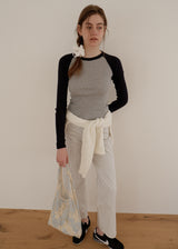 Lace Flower Shoulder Bag_Beige