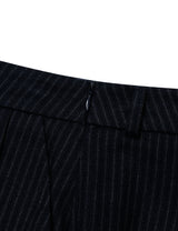 STRIPE PLEATED PANTS(NAVY)