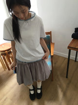 26SS★ [BAONHAUS] ラネンジカラー半袖フーディーTシャツ