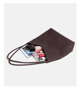 Matte Soft Leather Tote Shoulder Bag