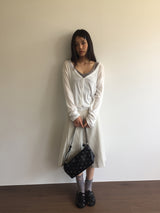 Bone Silk V Cardigan (2color)
