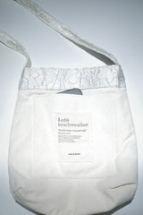 Garden satin jacquard bag, Cream