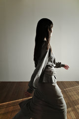 Raglan pigment long sleeve, Grey