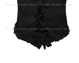 Rieti lace 斜めボタンクロップノースリーブ