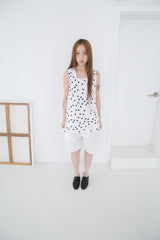 dot back knot sleeveless top(2colors)