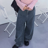 Bino back button Wide cotton pants