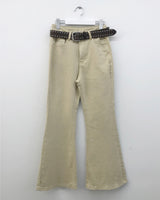 [SET]Arden bootcut pants + belt (3color)