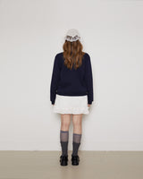 Frill 8 button pk shirt / navy