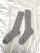 Tijou ribbed see-through long knee socks
