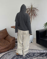 Lual Layered Pig Hoodie