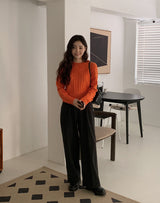 Winter Round Crop Twist Knit (6color)