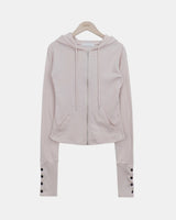Kuba Button Hooded Zip-Up