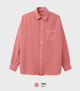 Glass Pigment Basic Cotton Shirt 
