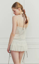 MERMAID MINI DRESS cream