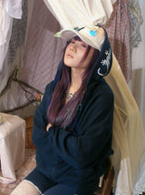 Dozzing hooded zip-up ( Navy )