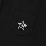 BUTTON POINT SLIM FIT COLLAR T-SHIRT - BLACK  