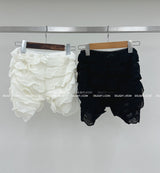 ribbon lace cancan frill shorts