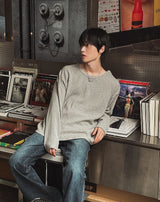 Waffle Button Wide Long Sleeve