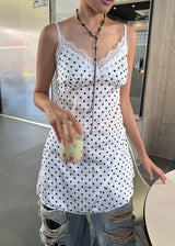 SATIN DOT DRESS