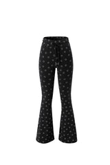 smile boot cut pants black