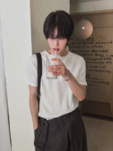 ビキュークロームヘンリーネックショートスリーブTシャツ