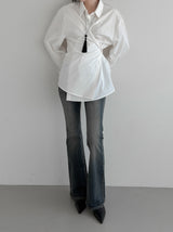 Hervo embroidered bootcut denim