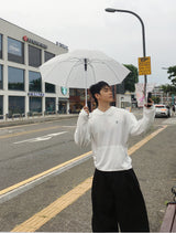 No.1367 sting simple hood T (3color)