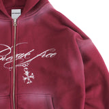 Vintage Spray Plast Hood Zip-up (Burgundy)