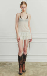 MERMAID MINI DRESS cream