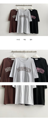 Cudill レタリング半袖Tシャツ