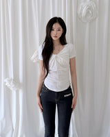 Luna Summer Twisted Shirring Top