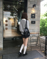 Button wrap skirt pants