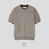 LMN Central Layered Semi-Crop Short-Sleeve Knit (5 colors)