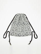 【MADE】boheme leopard knit string bag [gray]