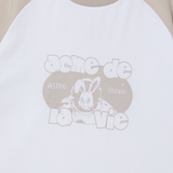 25SS SPACE RABBIT RAGLAN CROP SHORT SLEEVE T-SHIRT ESSENTIAL BEIGE