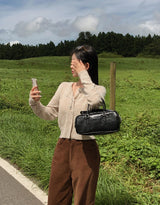 [BELLIDE MADE] Peanuts, buccul semi-cropped cardigan