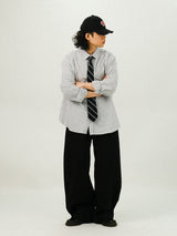 ST Basic Oxford Overfit Stripe Shirts