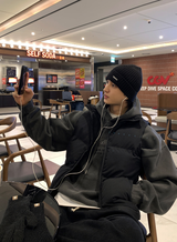 トラビスエクシロンエンンブロイダードコットンピグメントオーバーフィットフーディ