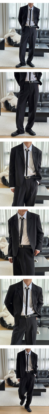 [S/F] Minimal crop blazer(2color)