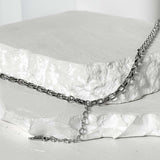 ss-box chain signature bullet tail necklace_silver