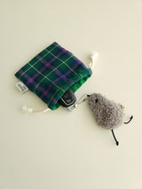 Check string pouch - navy S