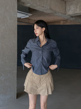 Geek Chic Big Collar Stripe Shirt