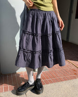 [ORIGINAL] Moel Cancan Check Midi Skirt
