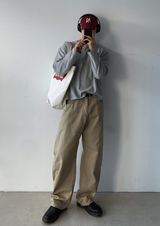 アーロンモーデンエッセンシャルセミクロッピードロングスリーブTシャツ