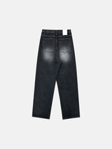 Bes black wide denim pants