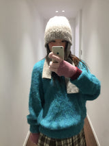 [MD Pick]Wool-Touch Brush V-Neck Knit (4 Colors)