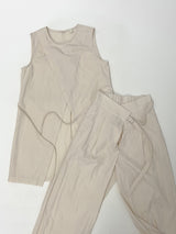 Raschel Nylon Wrap Wide Pants