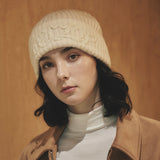 VARZAR Handle Logo Beanie / Ivory